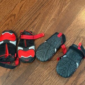 Large Dog Black and Red Shoes